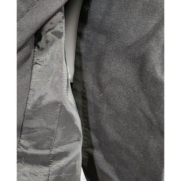 Talbots Black Single Button Long Sleeve Blazer 12 Lined Wool Lightweight - Picture 4 of 6